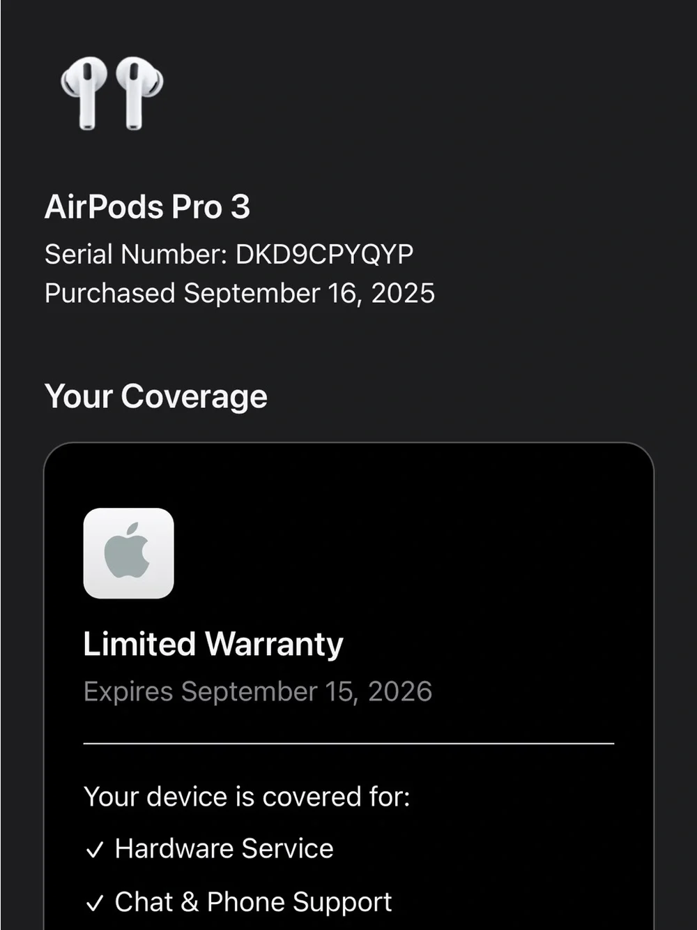 Apple White AirPods Pro 3 (White)